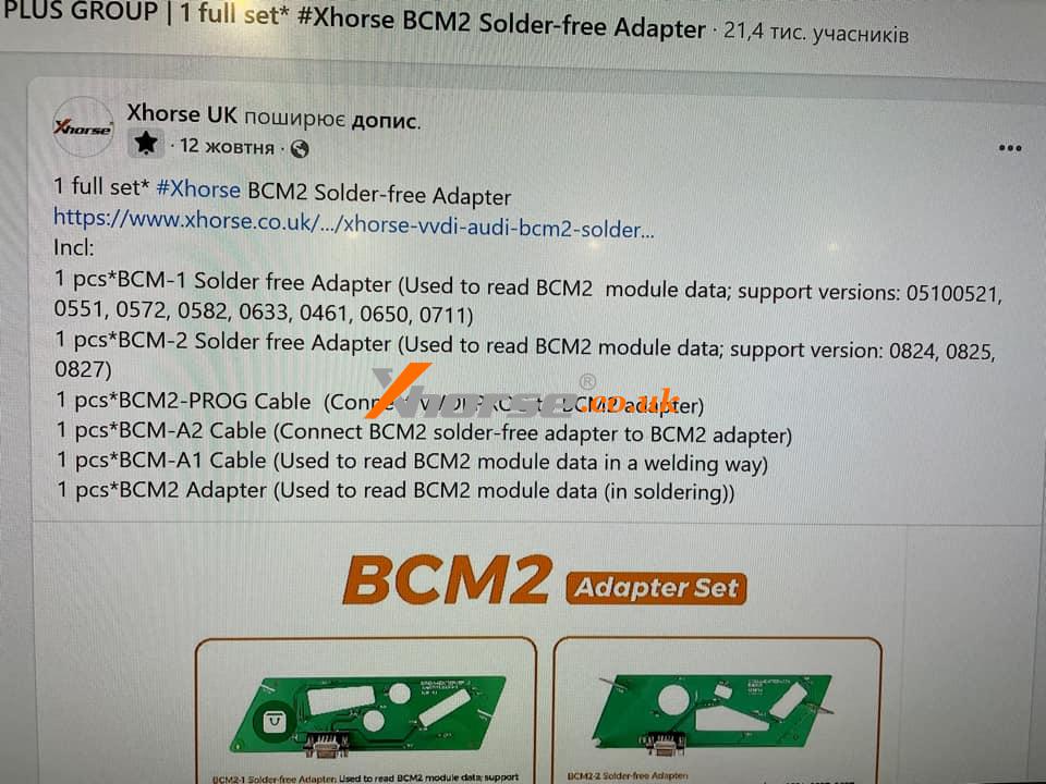 Vvdi Key Tool Plus Bcm2 Adapter Audi Q5 2015 Akl 05