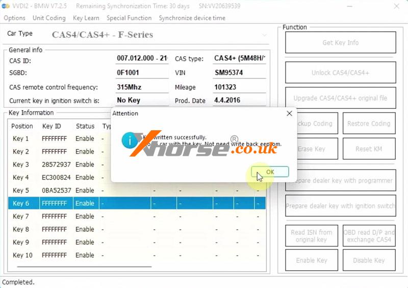 Xhorse Vvdi2 Godiag Test Platform Adds 2016 Bmw F18 Lci 525li Key (8)
