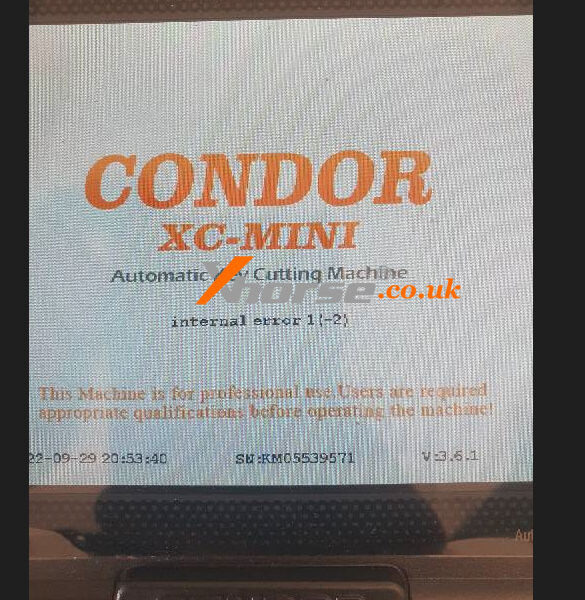 Condor Xc Mini Plus Error Solution 1