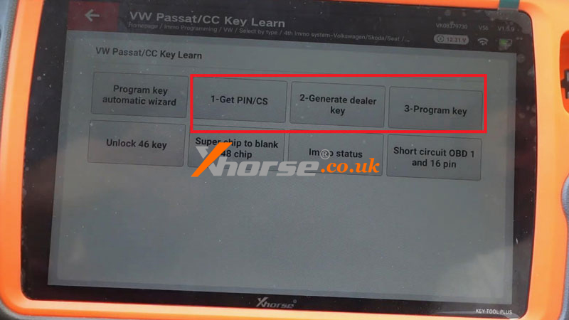 Xhorse Vvdi Key Tool Plus Adds Vw Passat B6 Id48 Key Via Obd (2)