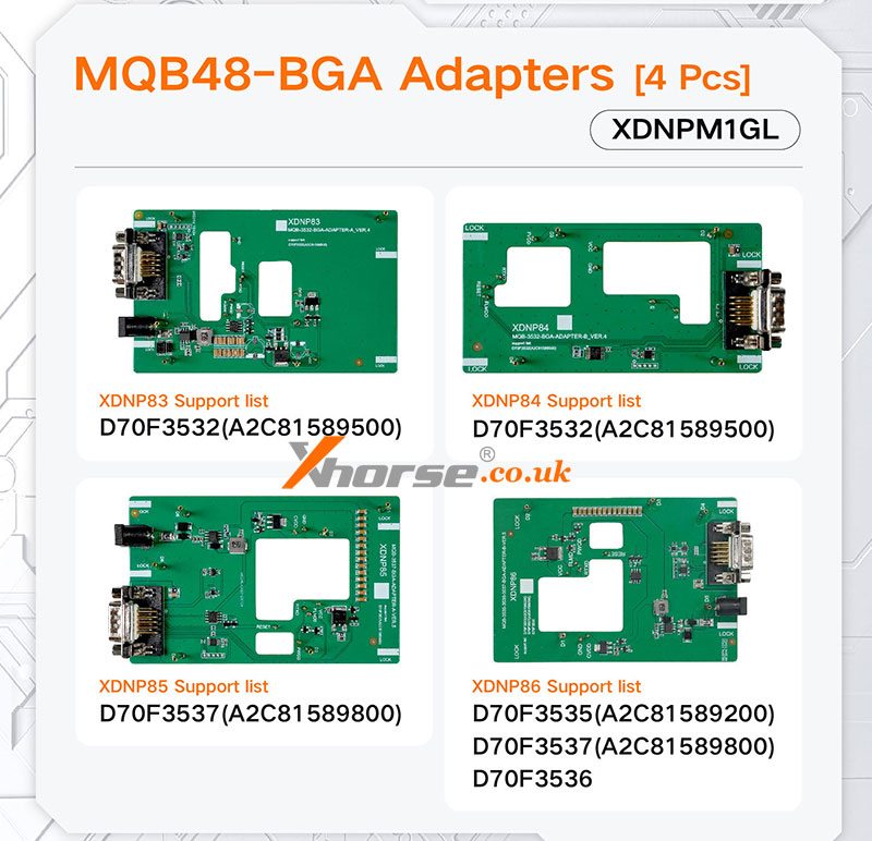 Xhorse Mqb48 Solder Free Adapters 3
