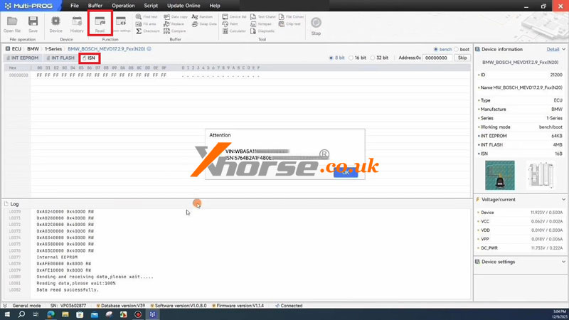 Xhorse Multi Prog Read Bmw Bosch Mev17 2 9 Ecu 9