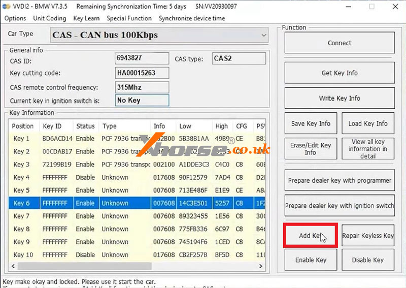 Xhorse Vvdi2 Godiag Test Platform Add Bmw Cas2 Key (8)