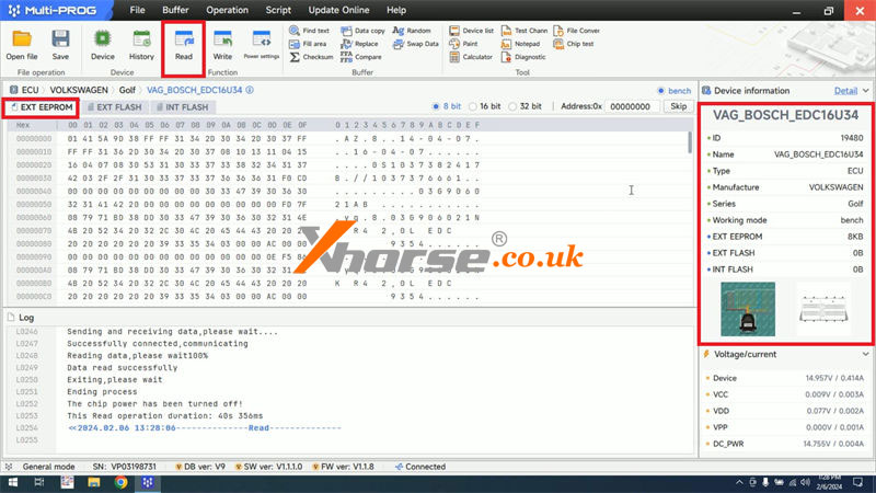 Xhorse Multi Prog Read Write Vw Edc16 Edc17 On Bench (3)