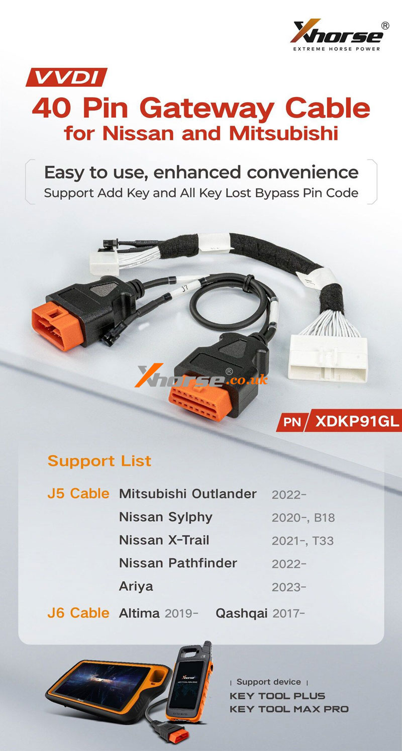 Xhorse Vvdi 40pin Gateway Cable For Nissan Mitsubishi (2)