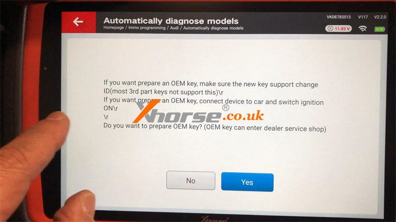 Vvdi Key Tool Plus Add 2017 Audi A8 Key 3
