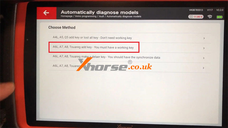 Vvdi Key Tool Plus Add 2017 Audi A8 Key 4