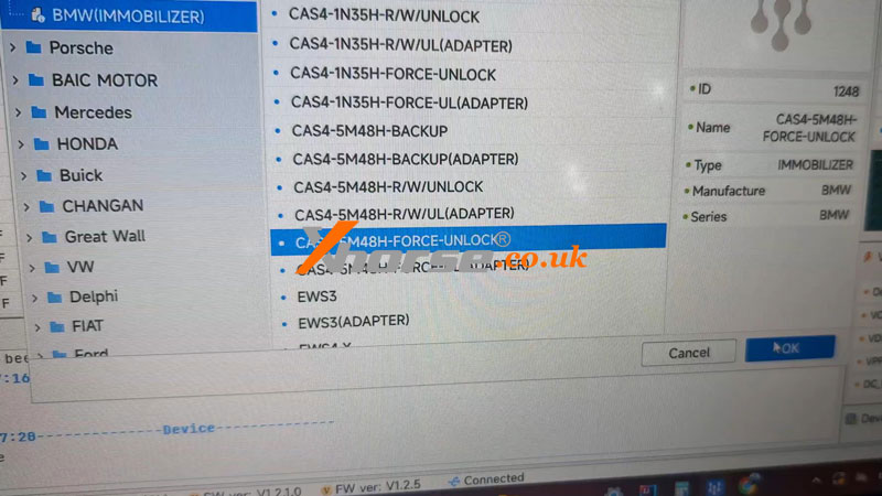 Xhorse Multi Prog Force Unlock Bmw Cas4 5m48h Success (6)