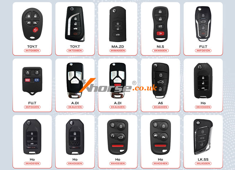 Xhorse Vvdi Xs Xe Xn Xk Universal Remote Family (8)