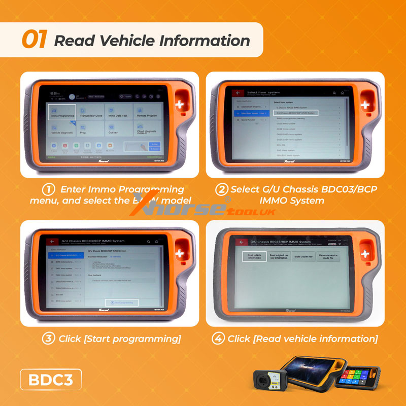 How To Clone Bmw G U Chassis Bdc3 Key With Xhorse Key Tool Plus 2