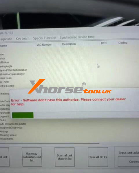 How To Fix Xhorse Vvdi2 Software Dont Have This Authorize Error 1
