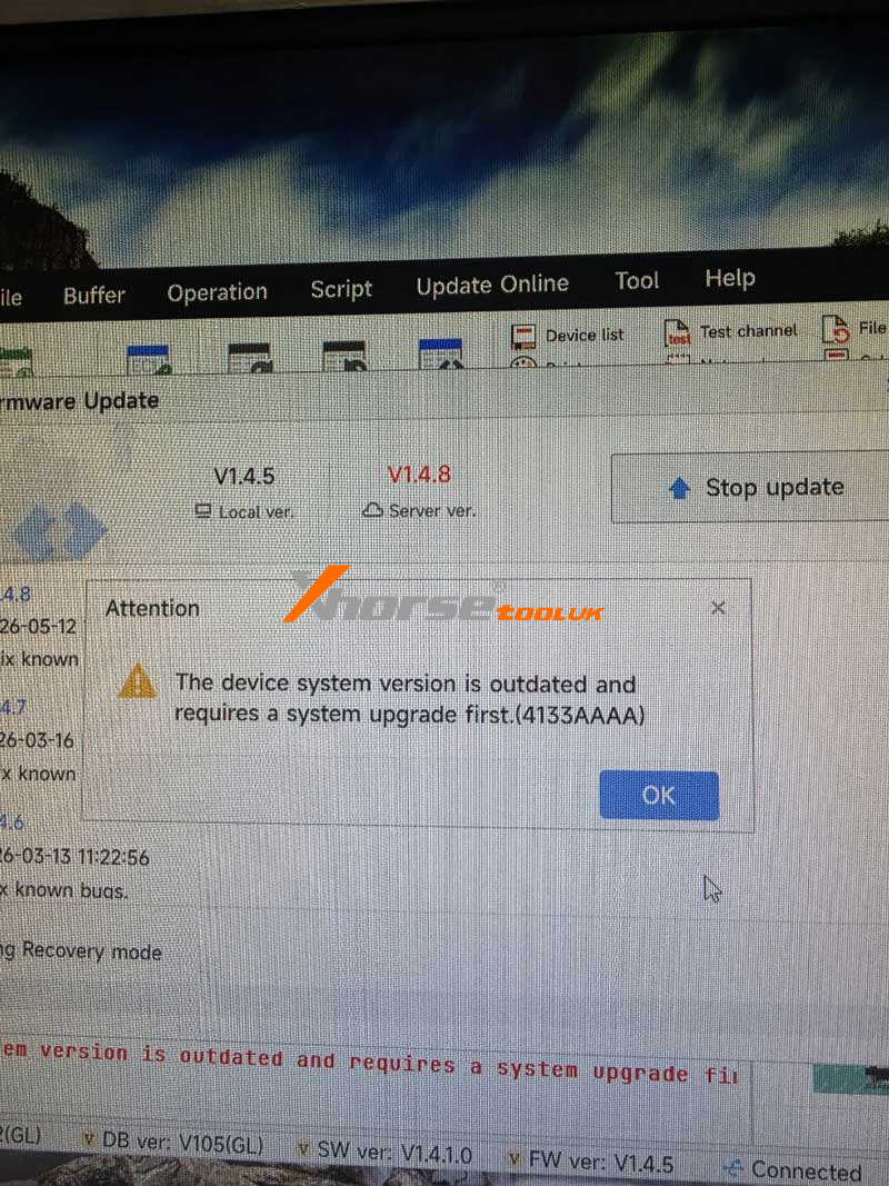 How To Fix Xhorse Multi Prog System Version Is Outdated 4133aaaa Error 2